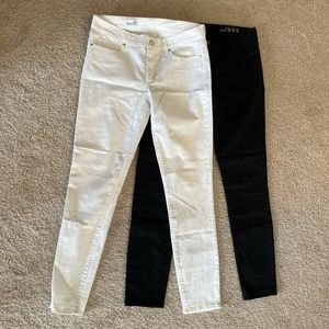 LAST CALL🌺 Lot of 2 NEW GAP Skinny Legging Jeans, Black/White